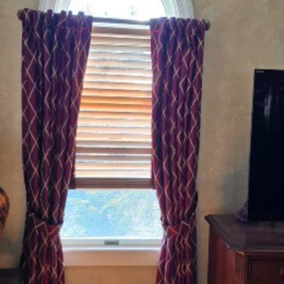 Embroidered Diamond Taffeta Drape - 1 Panel, 3 Available - Picture 9 of 9